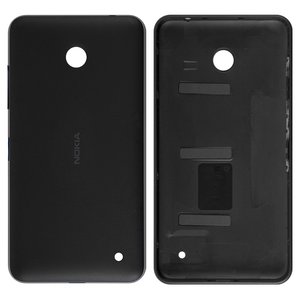 Задня панель корпуса для Nokia 630 Lumia Dual Sim, 635 Lumia, чорна, з боковою кнопкою