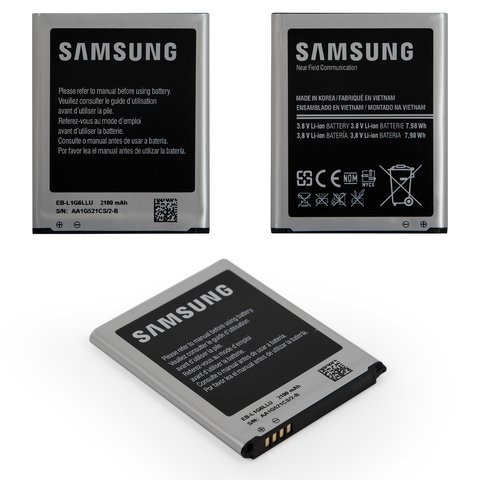 Акумулятор EB L1G6LLU EB535163LU для Samsung I9300 Galaxy S3, Li ion, 3,8 В, 2100 мАг, Original PRC 
