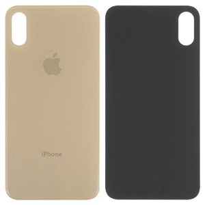 Задня панель корпуса для iPhone XS, золотиста, потрібно зняти скло камери, small hole