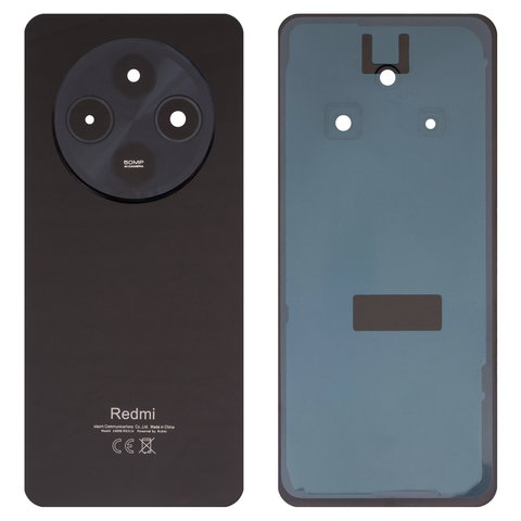 Задняя панель корпуса для Xiaomi Redmi 14C 4G, черная, со стеклом камеры, midnight black