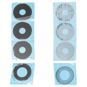 Стекло камеры для Xiaomi Poco F6 Pro, черное, без рамки, комплект 4 шт.