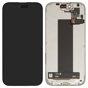 Дисплей для iPhone Air, черный, с рамкой, переклеено стекло