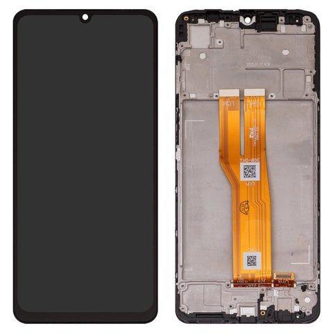 Дисплей для Samsung A075 Galaxy A07 4G, черный, с рамкой, High Copy